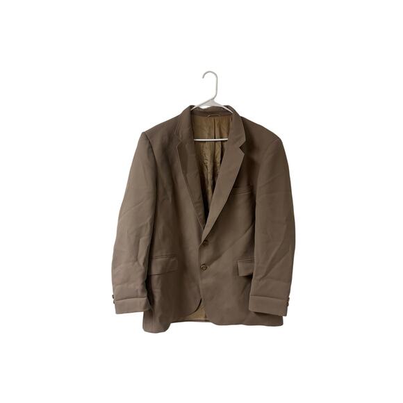 Vintage Sears Brown Blazer Jacket Mens Simple Work Career 2 Button NO SIZE TAG - Picture 1 of 5